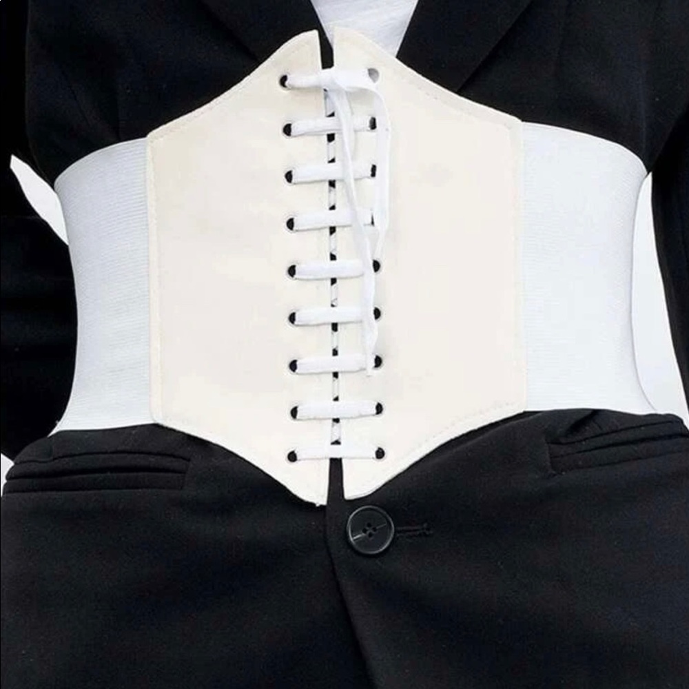 ROMWE lace up corset wide belt